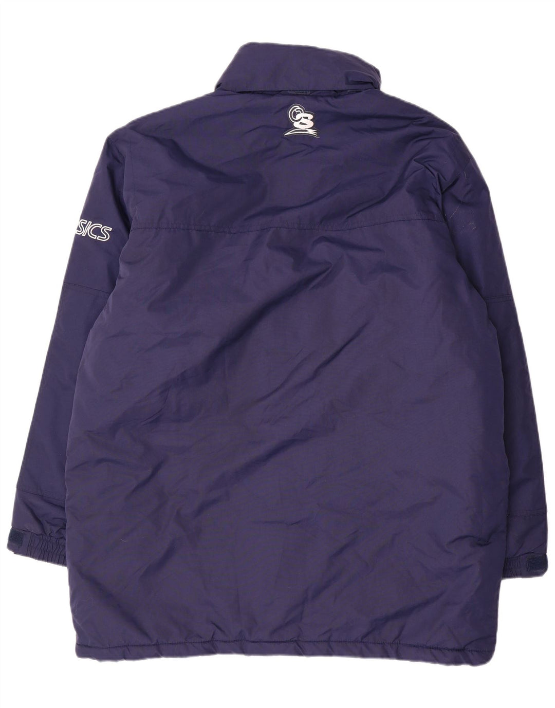Asics Herre grafisk polstret jakke UK 42 XL marineblå nylon