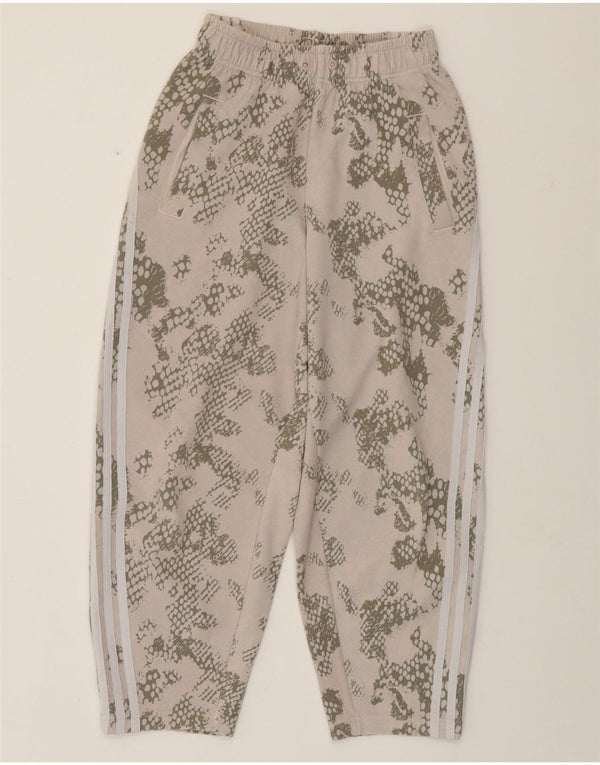 ADIDAS Træningsdragtsbukser til kvinder UK 4/6 XS Beige Camouflage Bomuld