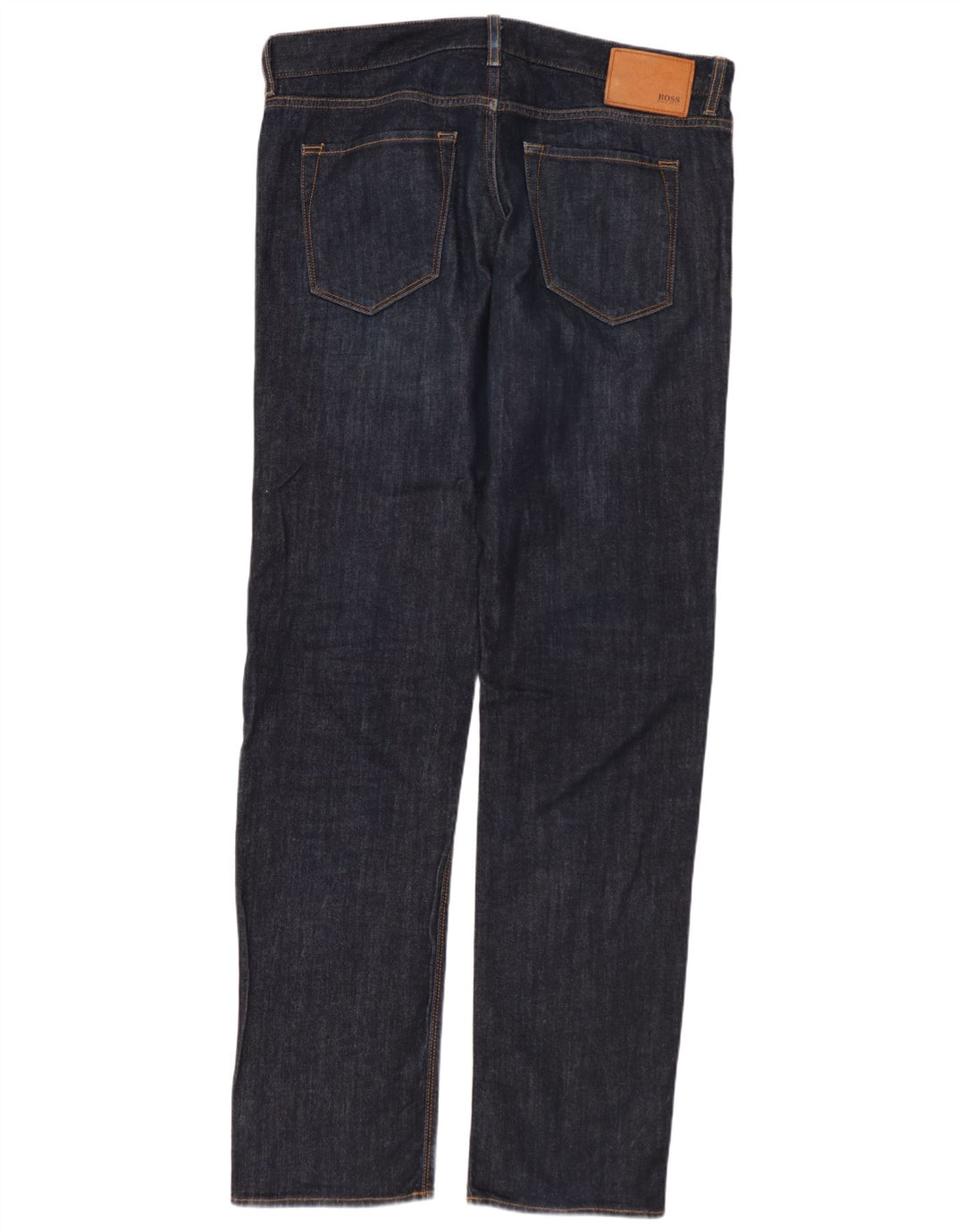 HUGO BOSS Straight jeans til mænd W34 L34 Marineblå bomuld