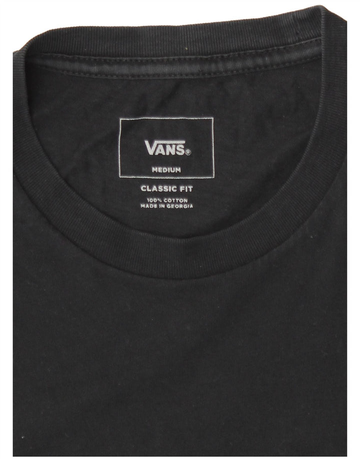 Vans Herre Classic Fit T-Shirt Top Medium Sort Bomuld