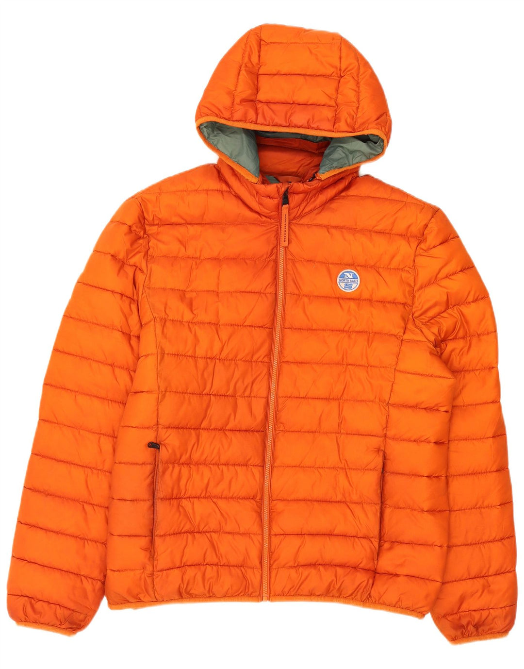 North Sails Herre hættepolstret jakke UK 40 Large Orange Polyester