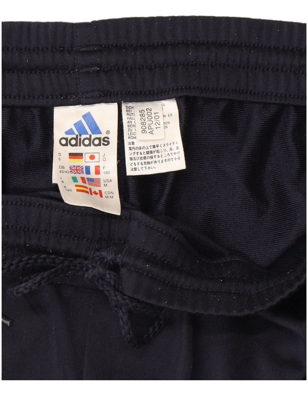 Adidas Træningsdragtsbukser til mænd UK 40/42 Medium Navy Blue Polyester