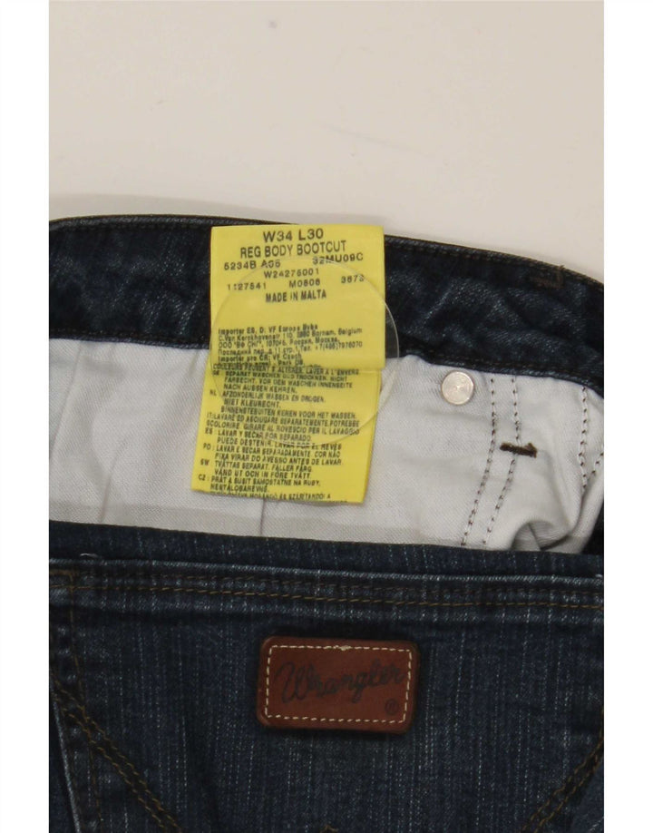 Wrangler Dame Bootcut Jeans W34 L30 Marineblå Bomuld