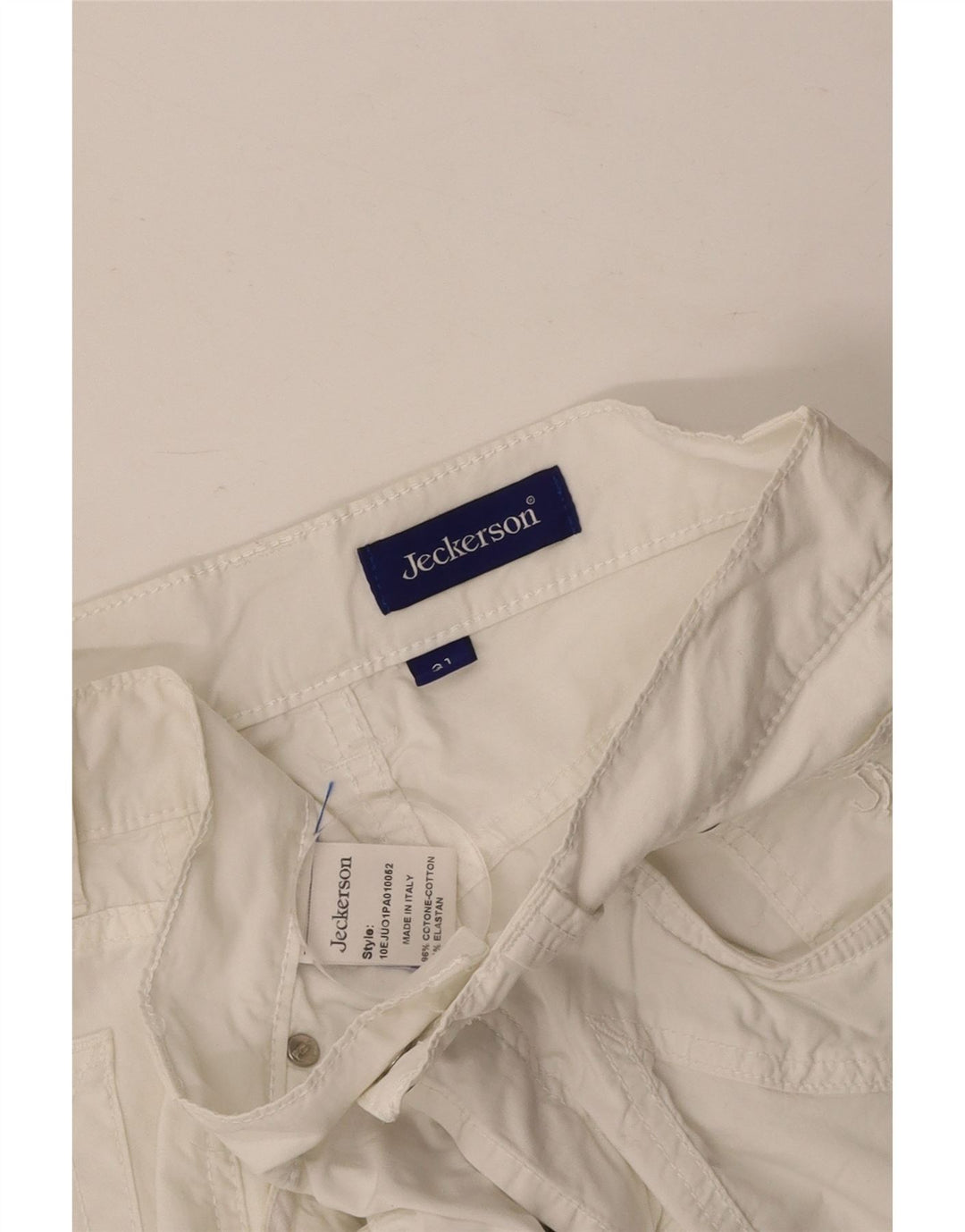 JECKERSON Kvinders Bermuda Casual Shorts W31 Medium White Bomuld