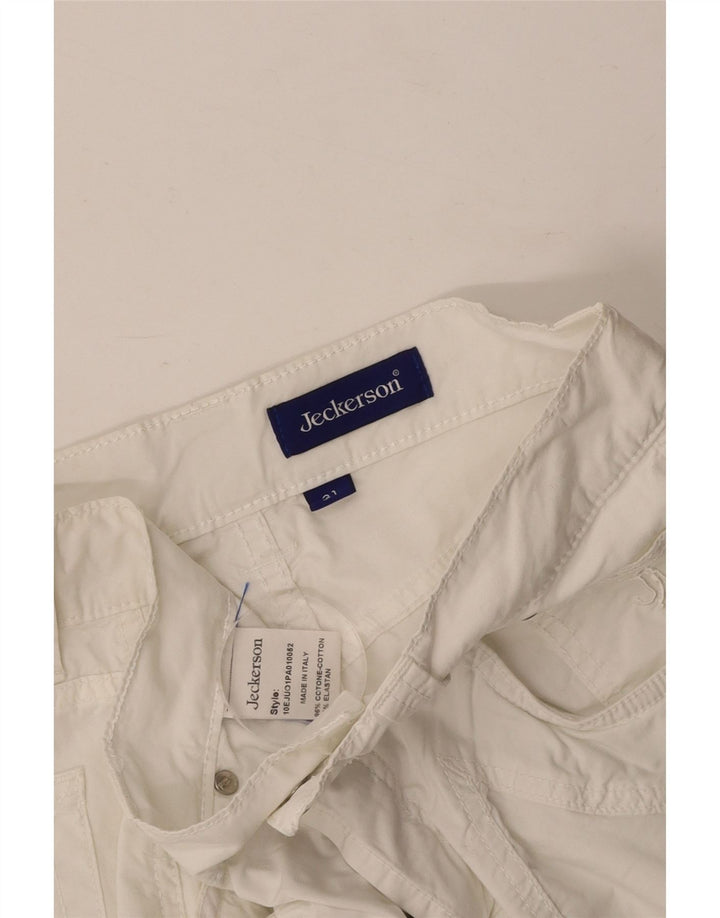 JECKERSON Kvinders Bermuda Casual Shorts W31 Medium White Bomuld
