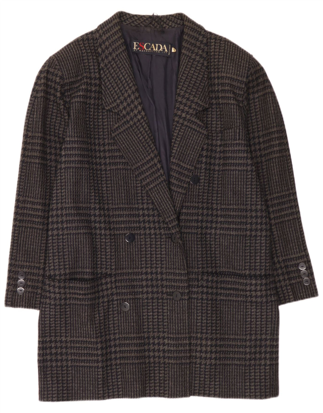 Escada Womens by Margaretha Ley Dobbeltradet frakke EU 40 Mellemgrå