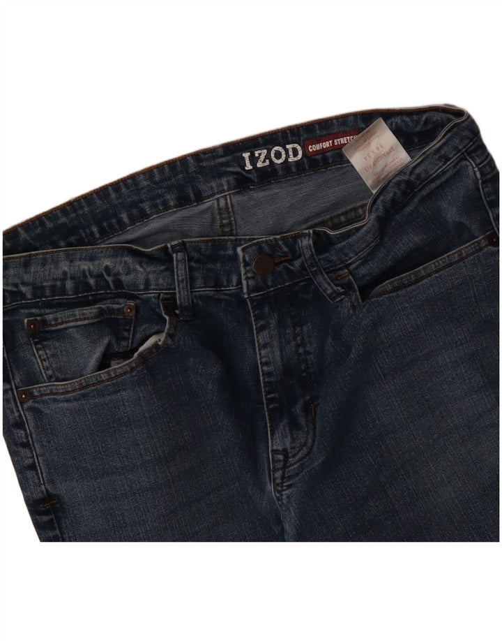 IZOD Herre Comfort Stretch Straight Jeans W34 L34 Blå Bomuld