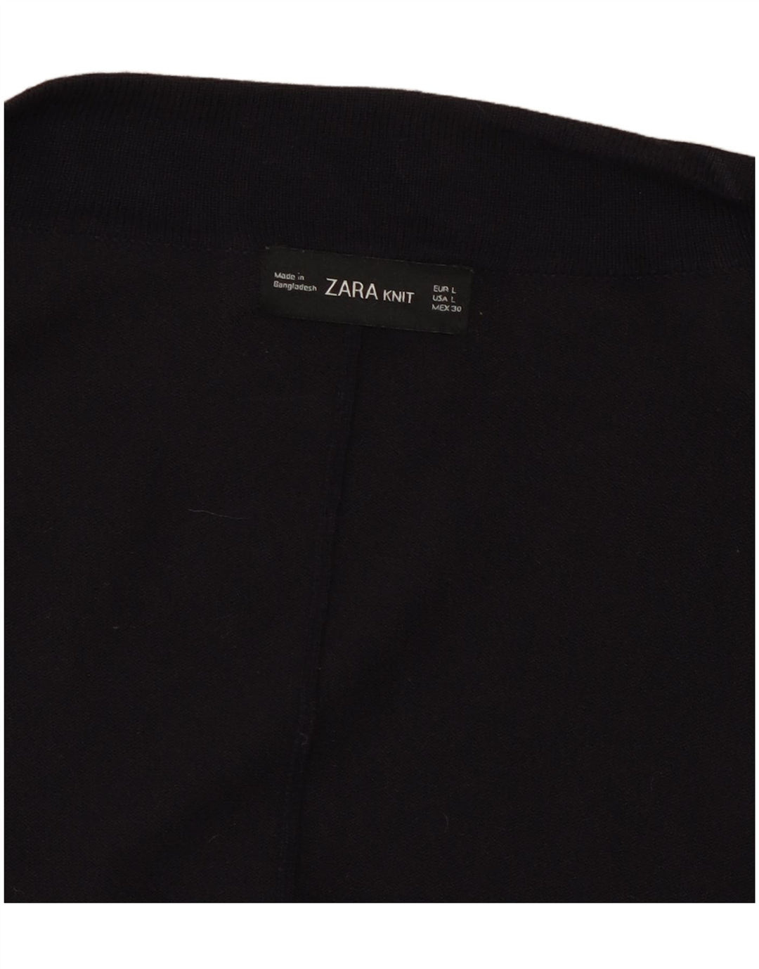 Zara Dame 3/4 ærmet åben cardigan sweater UK 16 Large Navy Blue