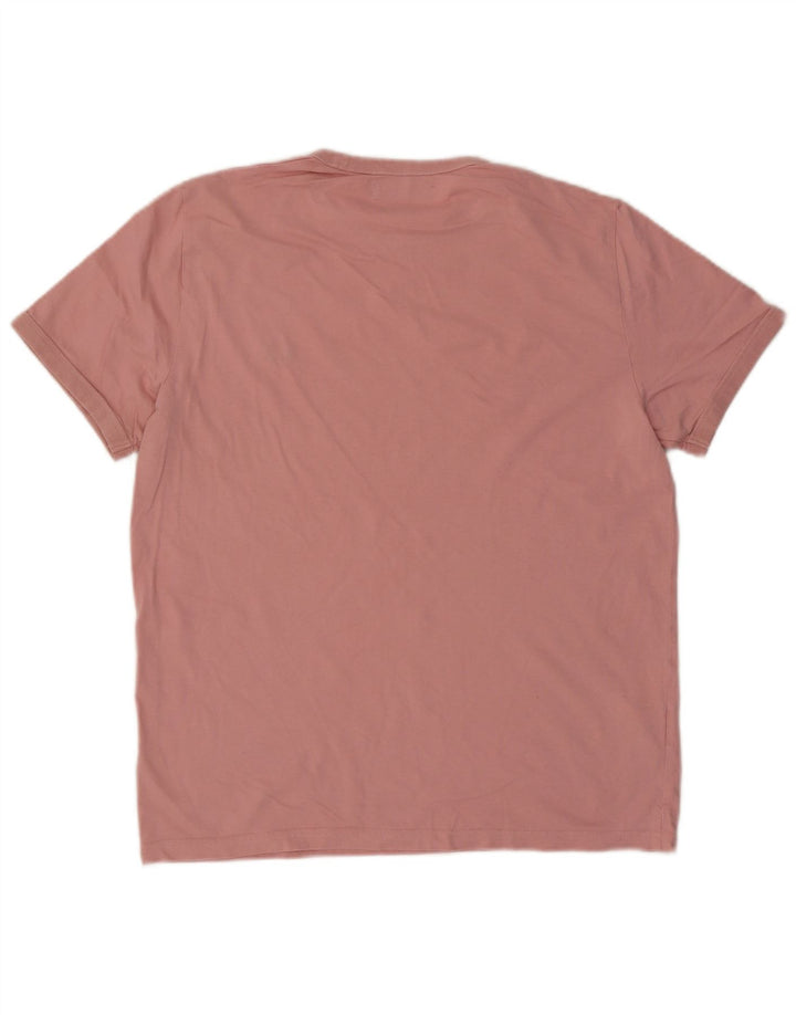 Fred Perry Herre T-shirt Top Medium Pink Bomuld