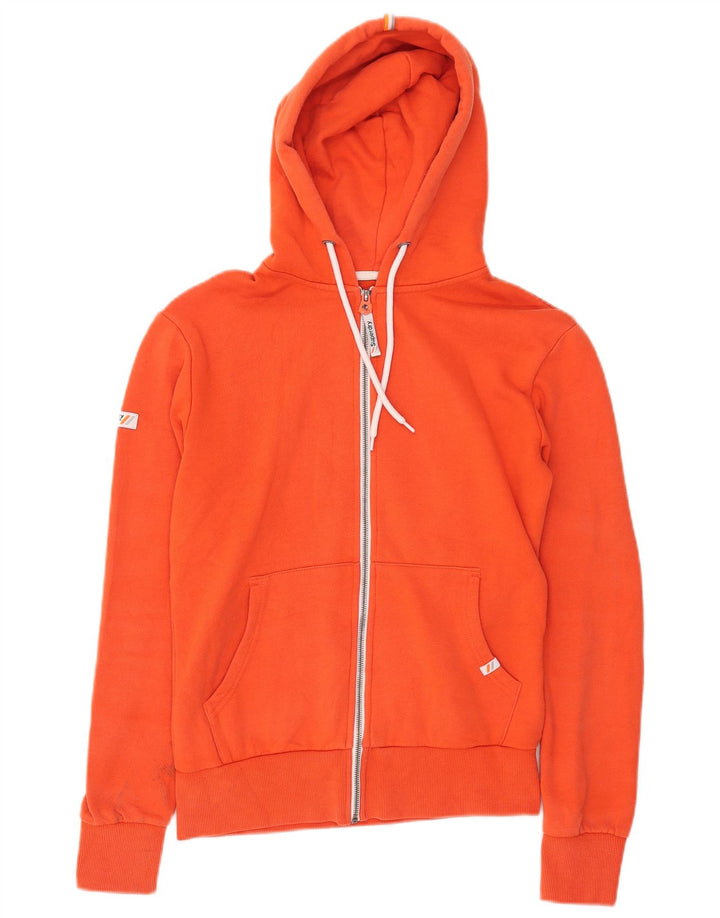 Superdry Hættetrøje med lynlås til mænd, lille orange bomuld