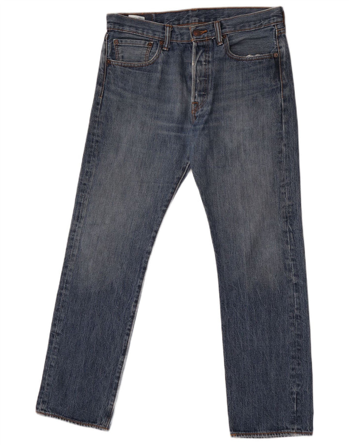 Levi's Herre 501 Straight Jeans W32 L30 Blå Bomuld