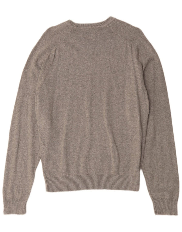 Penguin Mens Boat Neck Jumper Sweater Large Grey Cotton