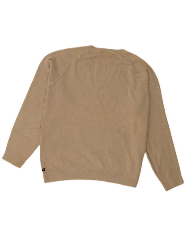 Marks & Spencer Herre sweater med rund hals, medium beige bomuld
