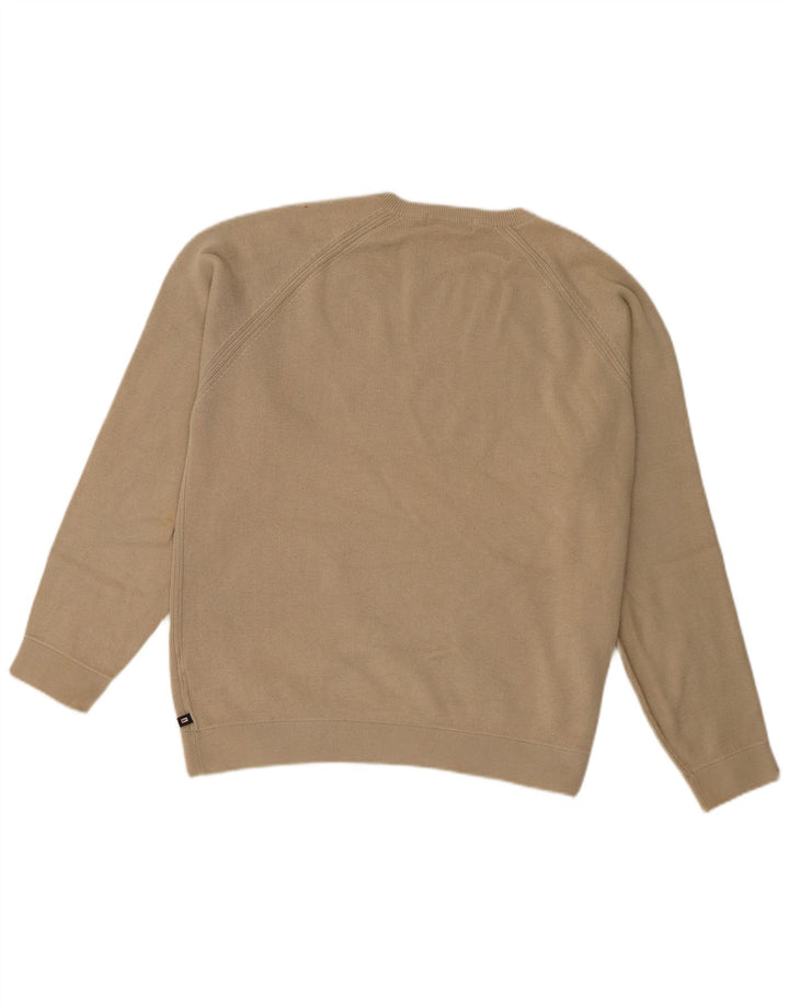 Marks & Spencer Herre sweater med rund hals, medium beige bomuld