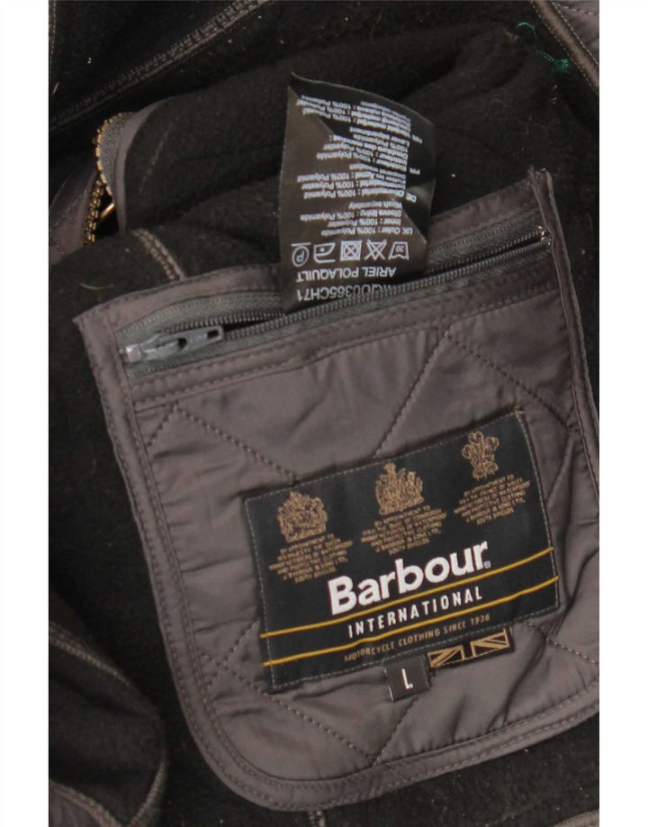 Barbour Herre quiltet jakke UK 40 Stor Grå Polyamid