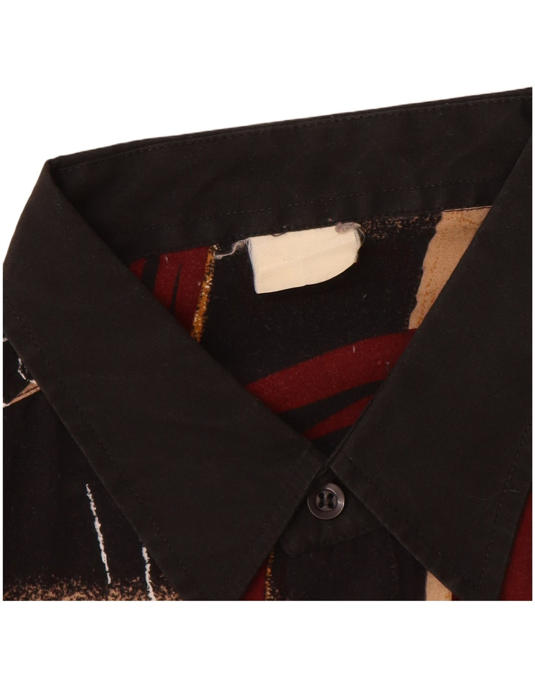 VINTAGE abstrakt mønsterskjorte til mænd XL flerfarvet