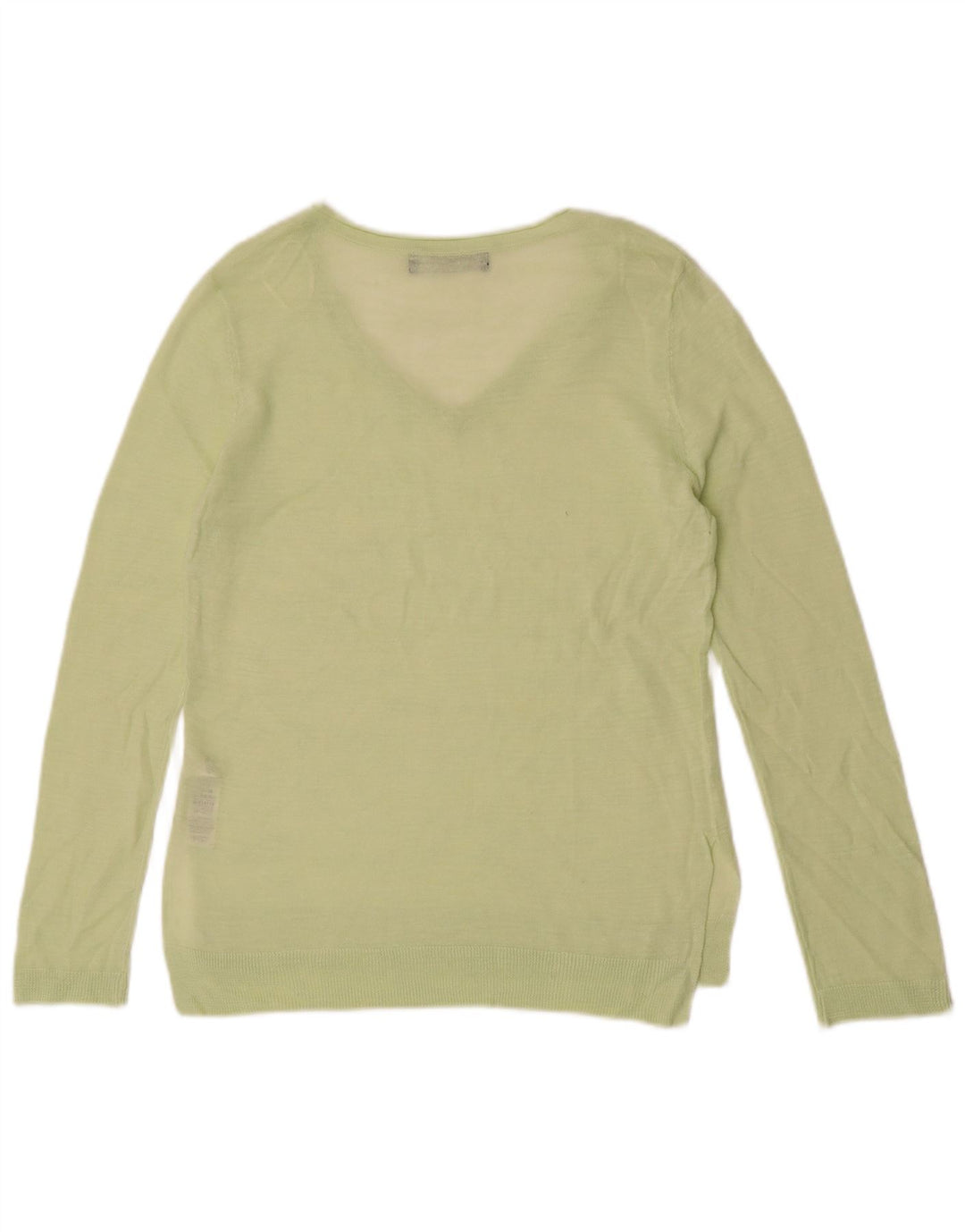 Marks & Spencer Dame Se Through V-hals sweater UK 8 Small Green