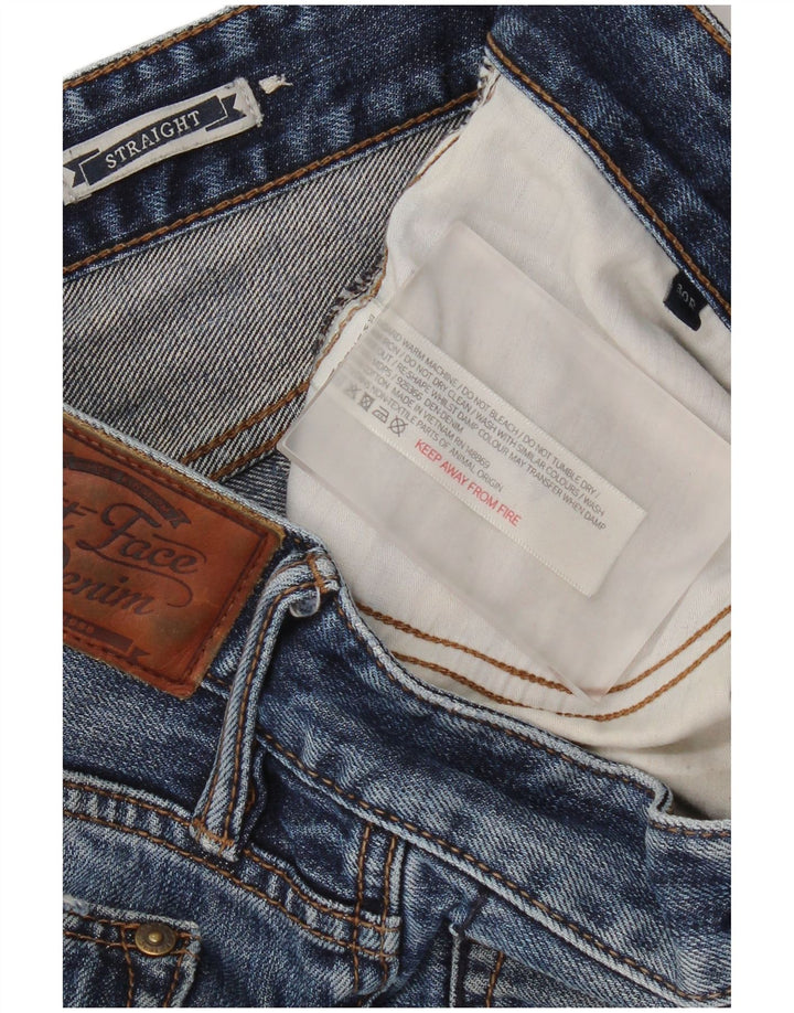 Fat Face Herre Straight Jeans W30 L31 Blå Bomuld