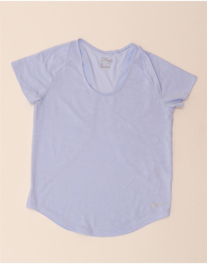 NIKE Womens Dri Fit T-Shirt Top UK 10 Small Purple Polyester Vintage Nike and Second-Hand Nike from Messina Hembry 
