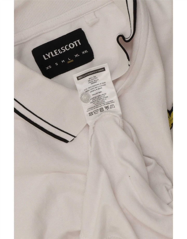 Lyle & Scott herre poloskjorte stor hvid bomuld
