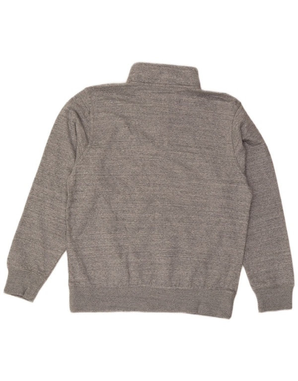 Jack Wills Herre lynlåshals Classic Fit Sweatshirt Jumper Large Grå Flecked