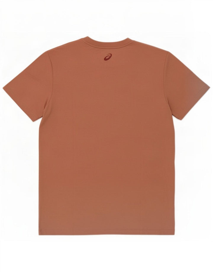 Asics Herre Grafisk T-Shirt Top Stor Brun Bomuld