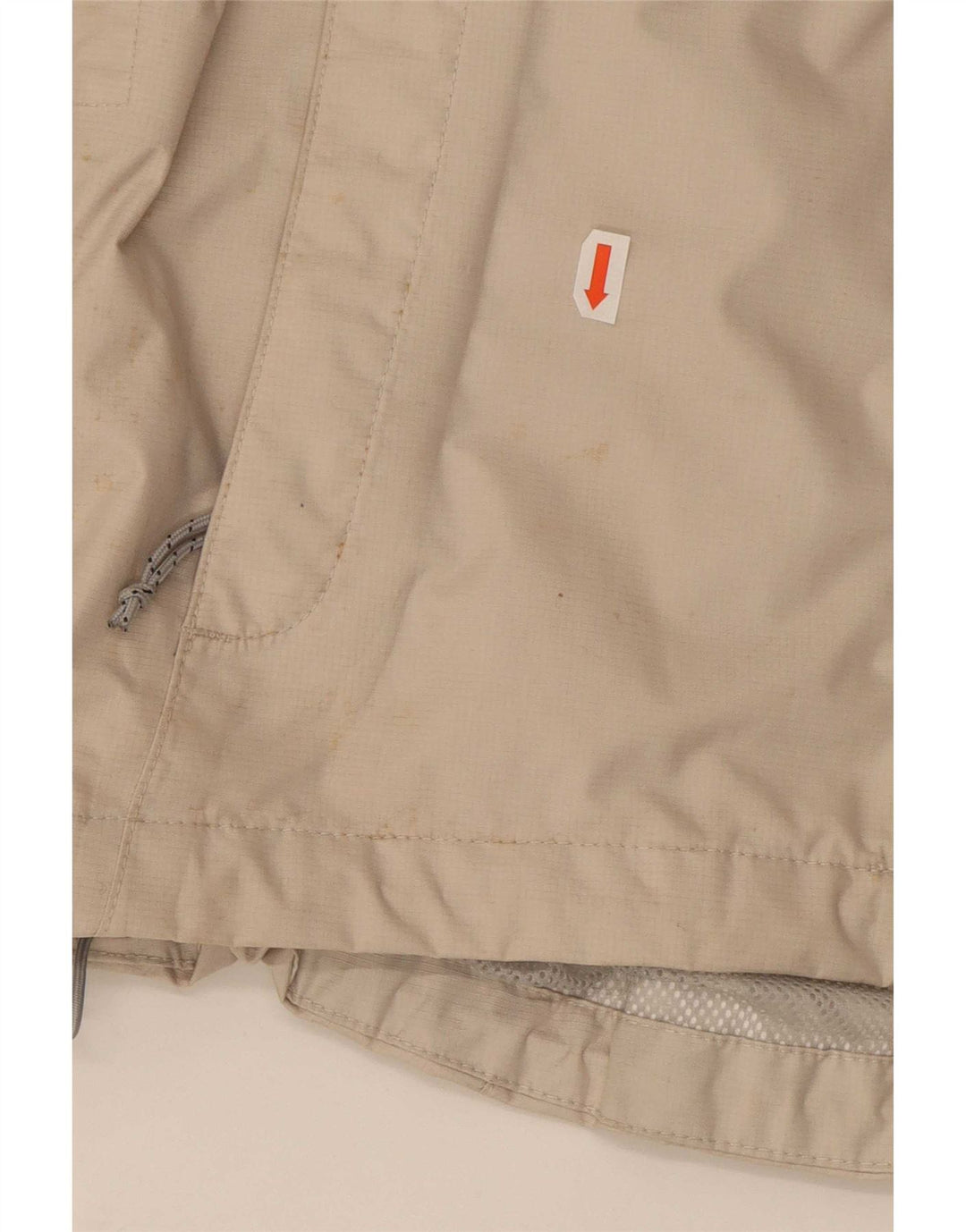 The North Face Dame Hætte Oversized regnjakke UK 10 Small Beige Nylon