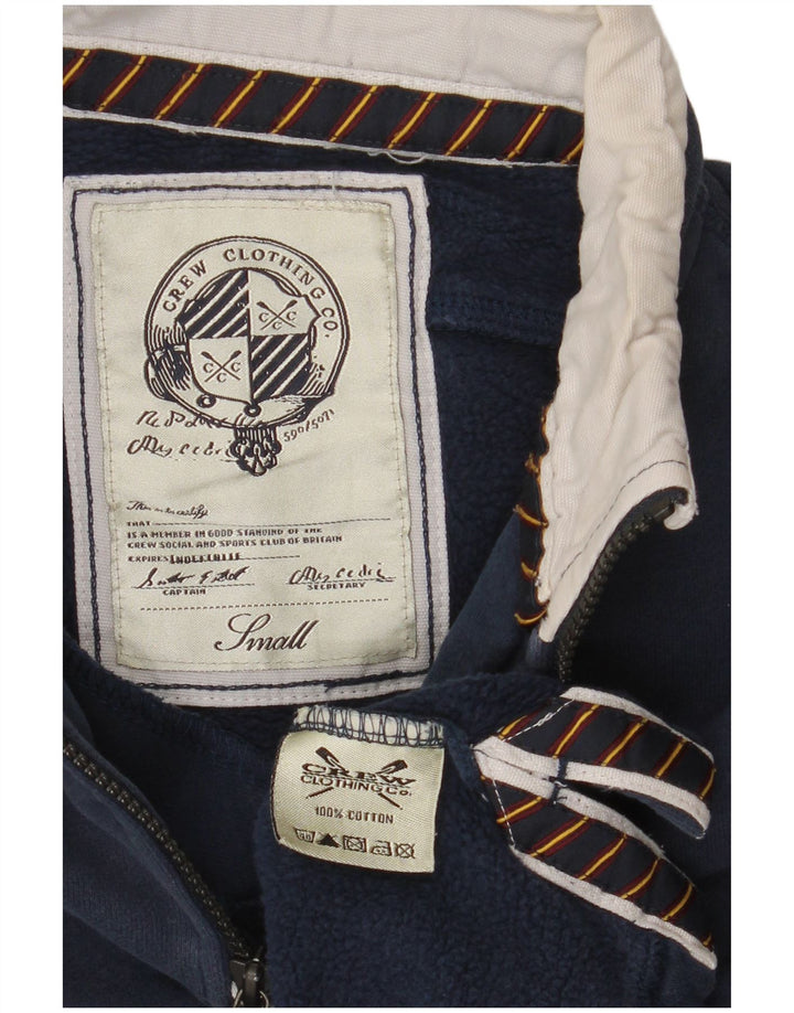 Besætningstøj Herre Zip Neck Sweatshirt Jumper lille marineblå bomuld