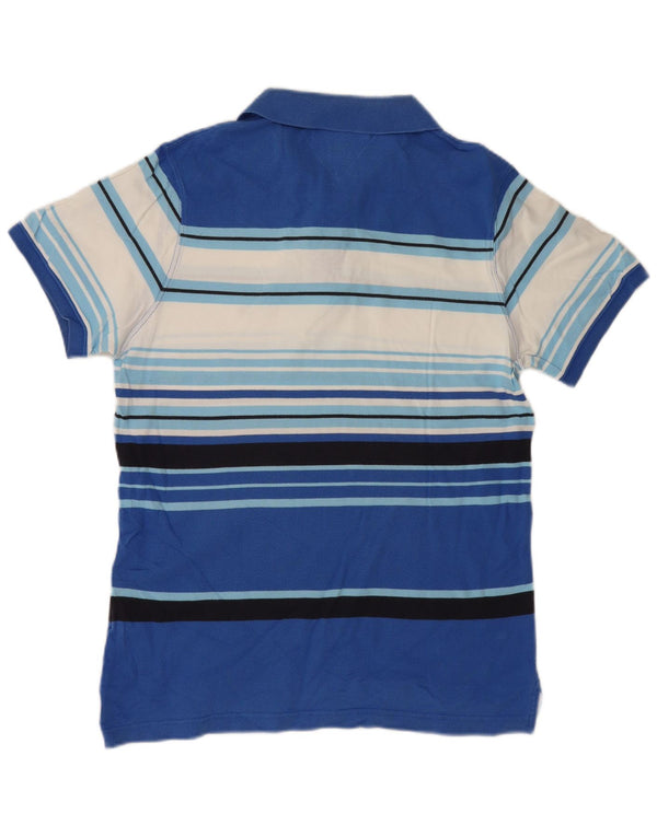 Tommy Hilfiger Herre Slim Fit Polo Shirt XL Blå Stribet Bomuld