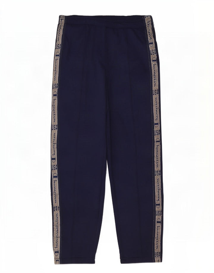 Champion Herre grafisk træningsdragt Bukser Large Navy Blue Colourblock