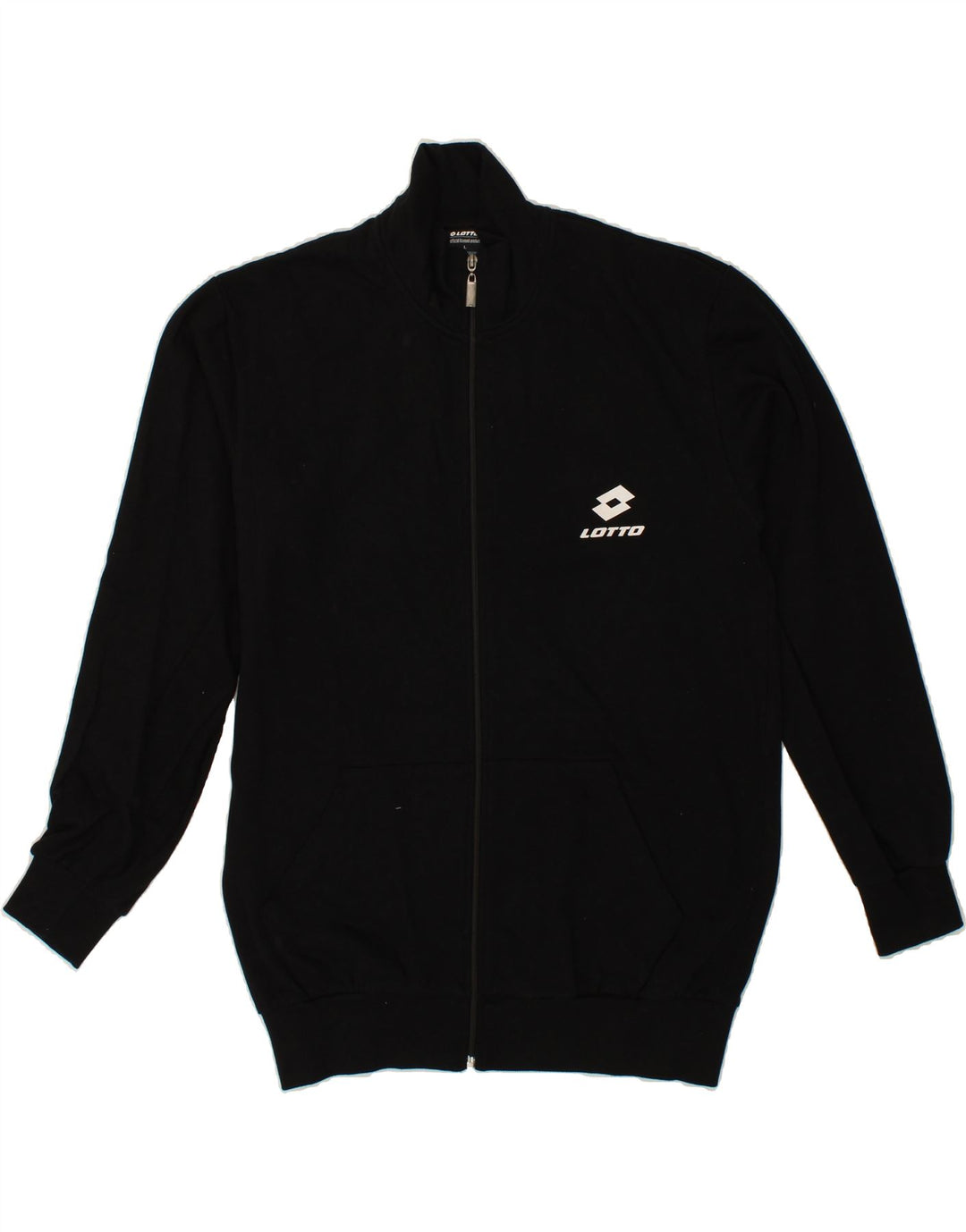 LOTTO Mens Tracksuit Top Jacket Large Black Cotton Vintage Lotto and Second-Hand Lotto from Messina Hembry 