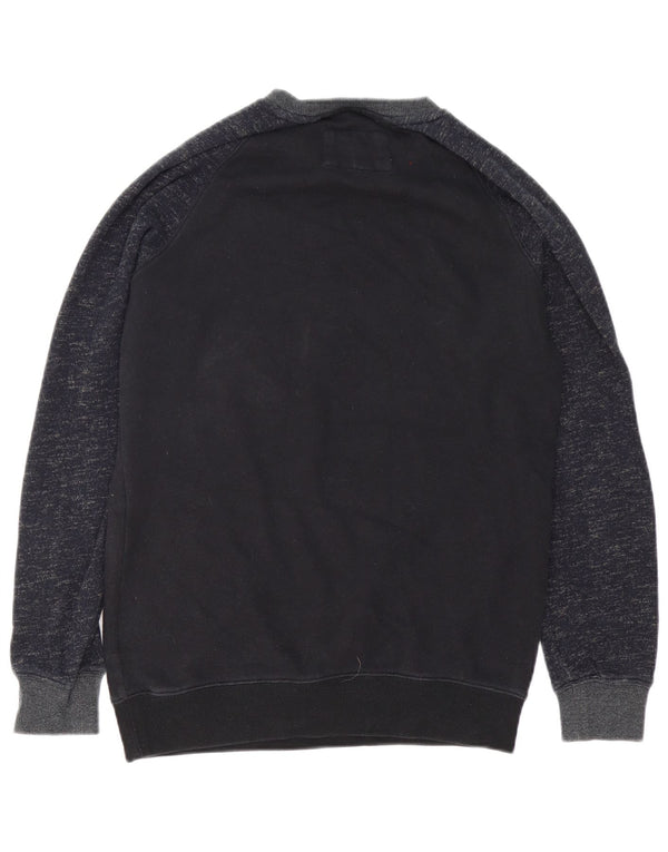Hurley Herre Sweatshirt Jumper Small Navy Blue Flecked Bomuld