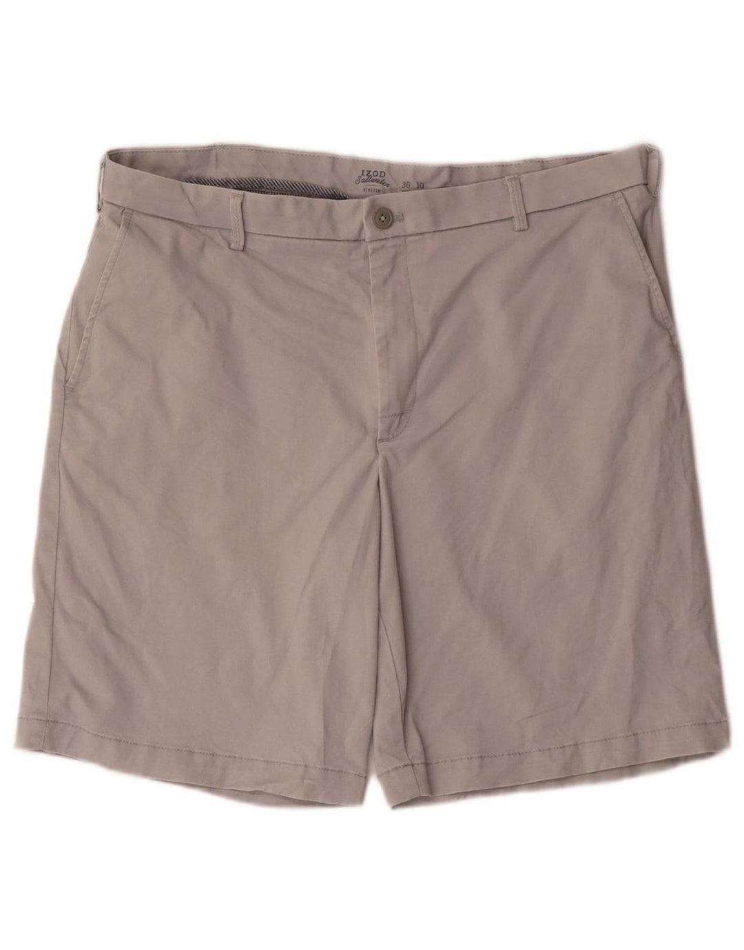 IZOD Mens Salt Water Chino Shorts W36 Large  Grey Cotton
