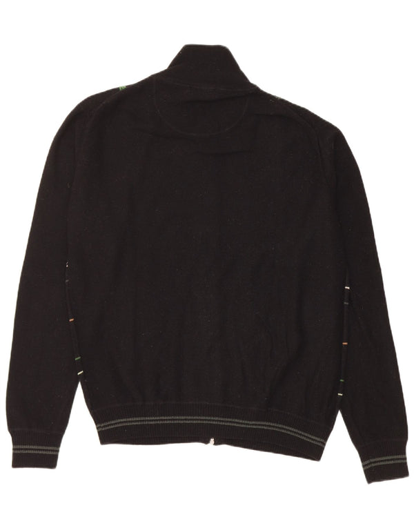 Ocean Star Herre cardigan sweater Medium sort stribet uld