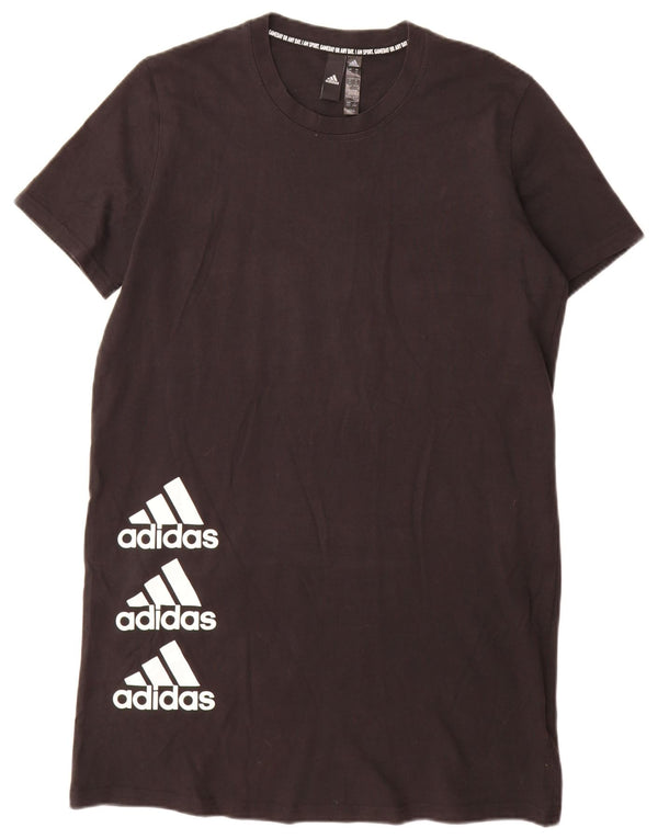 Adidas Graphic T-Shirt Dress UK 12/14 Medium Black