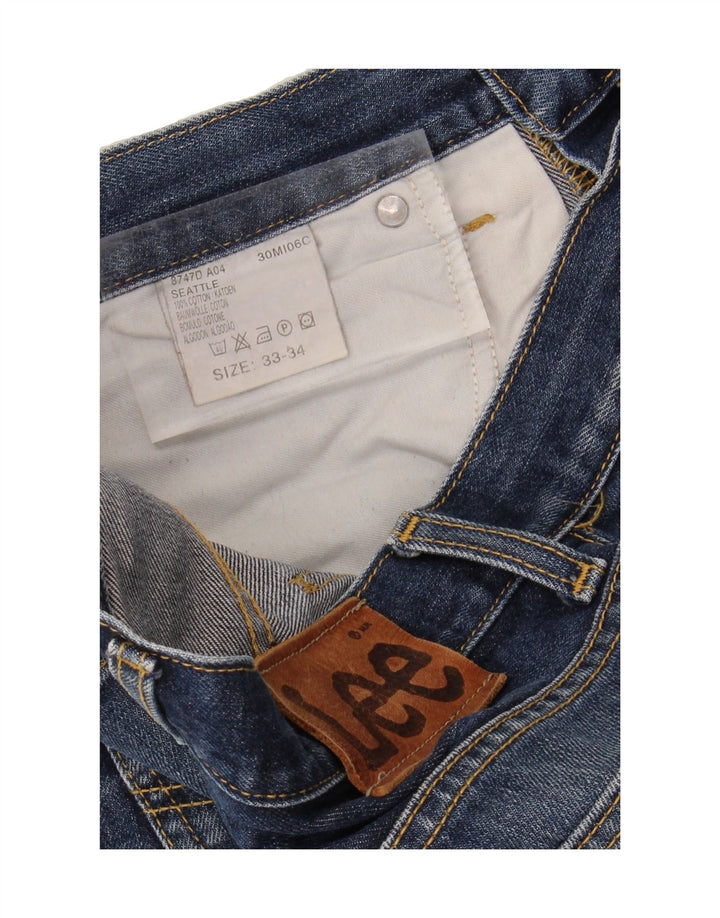 LEE Mens Seattle Straight Jeans W33 L31 Blue Cotton Vintage Lee and Second-Hand Lee from Messina Hembry 