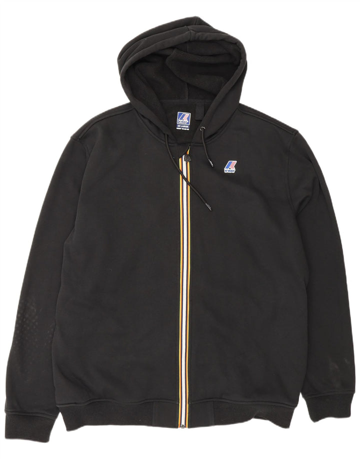 K-Way Herre hættetrøje med lynlås 2XL sort polyester