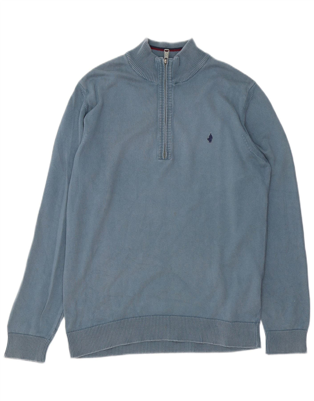 MARLBORO CLASSICS Sweater med lynlås til mænd Stor blå bomuld