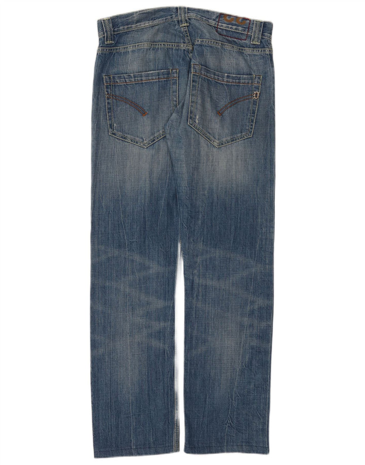 Dondup Dame Distressed Straight Jeans W32 L30 Blå Bomuld