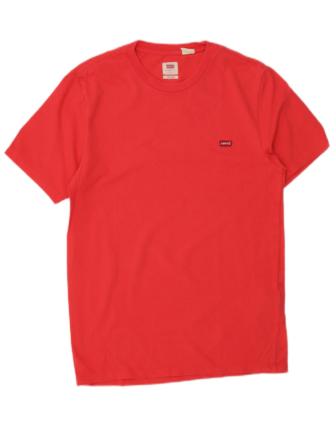 LEVI'S Herre Standard T-Shirt Top Lille Rød Bomuld