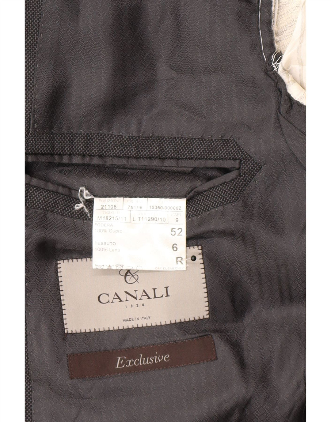Canali Herre 2-knaps blazerjakke IT 52 XL Grå uld