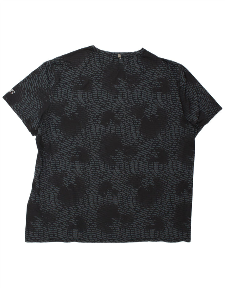 RUSSELL ATHLETIC Herre Dri-Power T-Shirt Top 2XL Grå Geometrisk Polyester