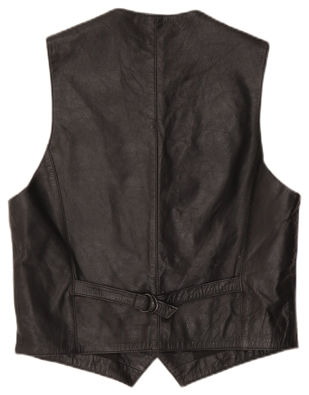 Vintage herre lædervest IT 50 Medium Sort