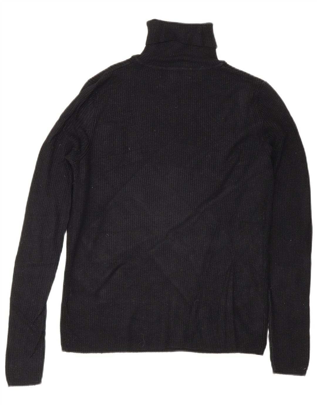 Marks & Spencer Dame Rullehals sweater UK 12 Medium Black Viscose