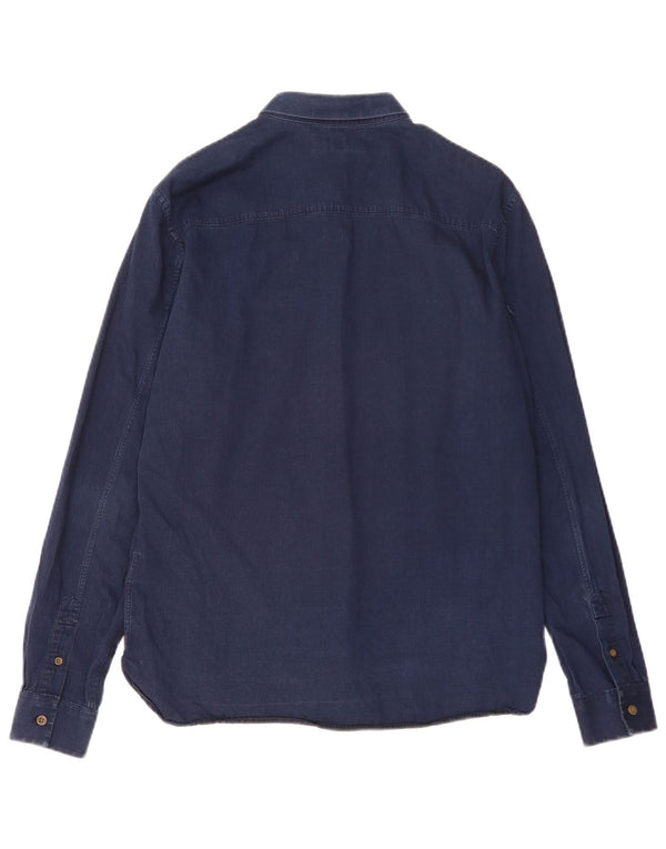 All Saints Herreskjorte Medium Navyblå Bomuld