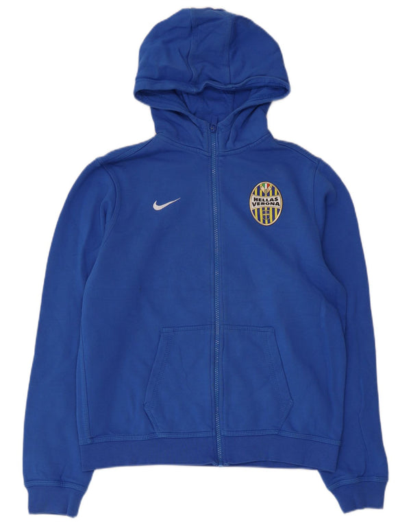 Nike Boys HELLAS VERONA Hættetrøje med lynlås 13-14 år XL Blå Bomuld