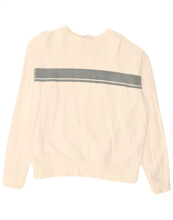 Zara Sweatshirt Jumper Large Off White Colourblock Bomuld