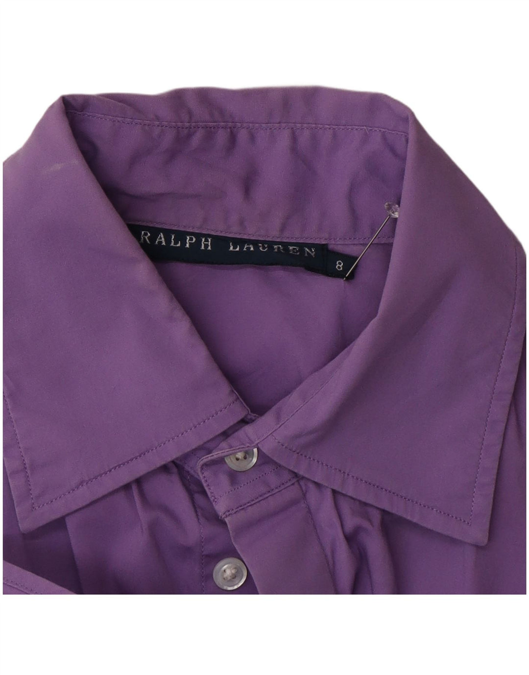 Ralph Lauren kortærmet skjorte til kvinder US 8 Medium Purple