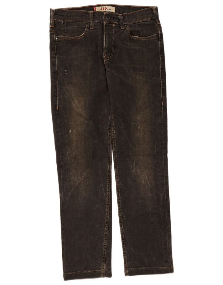 Levi's Dame 519 Slim Jeans W32 L28 Sort Bomuld