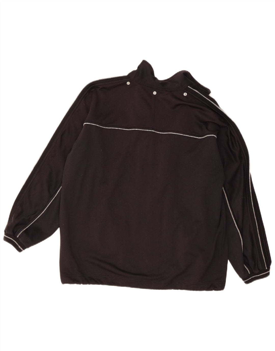 Champion Womens Oversized Tracksuit Top Jacket UK 10 Small Black Polyester